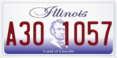 IL license plate A301057