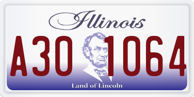 IL license plate A301064