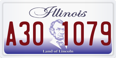 IL license plate A301079