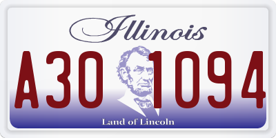 IL license plate A301094