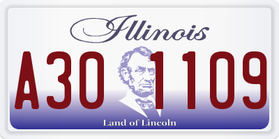 IL license plate A301109