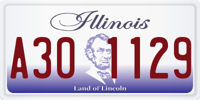 IL license plate A301129