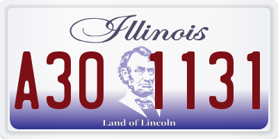 IL license plate A301131