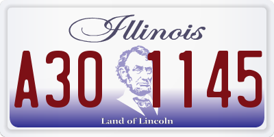 IL license plate A301145