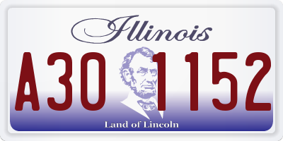 IL license plate A301152