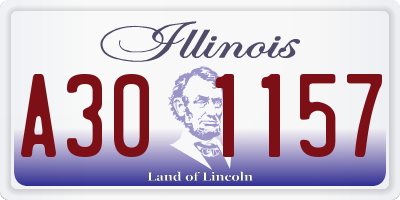IL license plate A301157