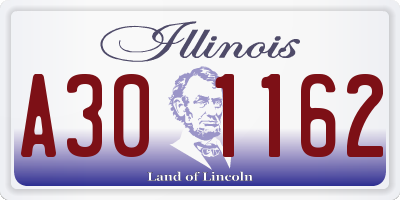 IL license plate A301162