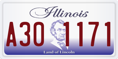 IL license plate A301171