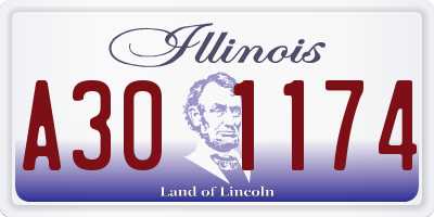 IL license plate A301174