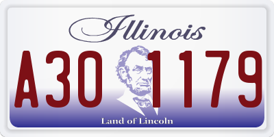IL license plate A301179