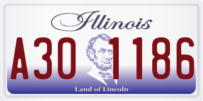 IL license plate A301186