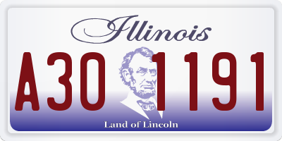 IL license plate A301191