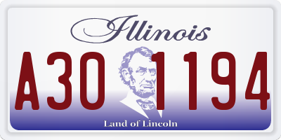 IL license plate A301194