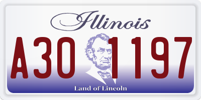 IL license plate A301197