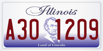 IL license plate A301209