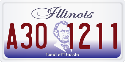 IL license plate A301211