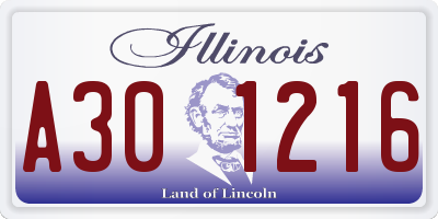 IL license plate A301216