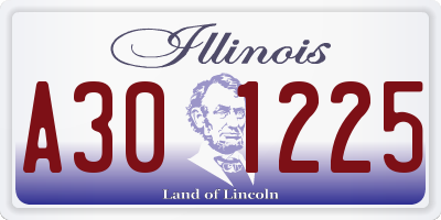 IL license plate A301225