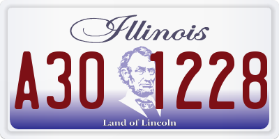 IL license plate A301228