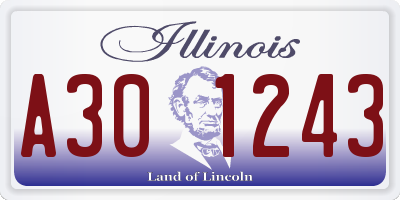 IL license plate A301243