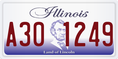 IL license plate A301249