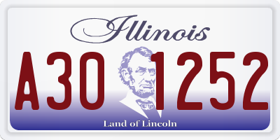 IL license plate A301252