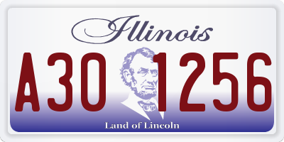 IL license plate A301256