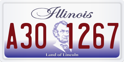 IL license plate A301267