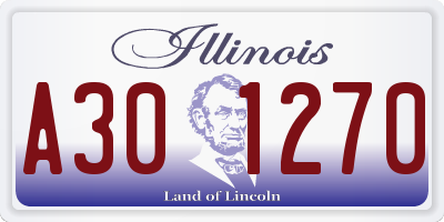 IL license plate A301270