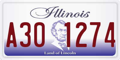 IL license plate A301274