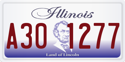 IL license plate A301277