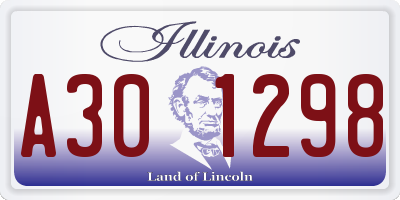 IL license plate A301298