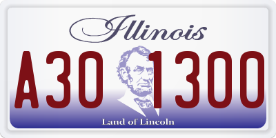 IL license plate A301300