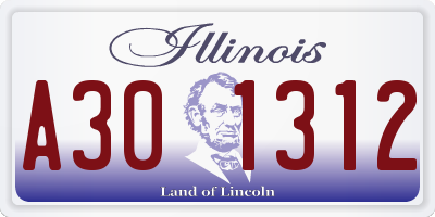 IL license plate A301312