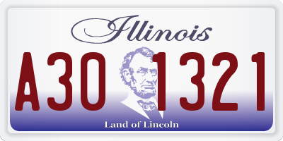 IL license plate A301321