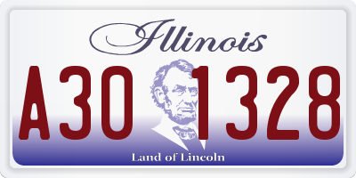 IL license plate A301328