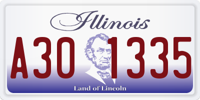 IL license plate A301335