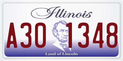 IL license plate A301348