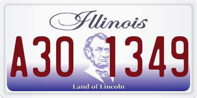 IL license plate A301349
