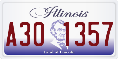 IL license plate A301357
