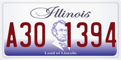 IL license plate A301394