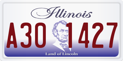 IL license plate A301427