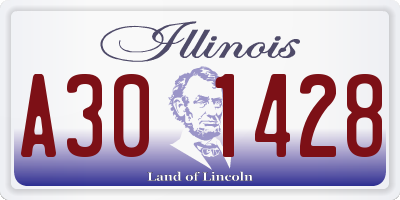 IL license plate A301428