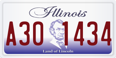 IL license plate A301434