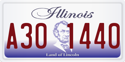 IL license plate A301440