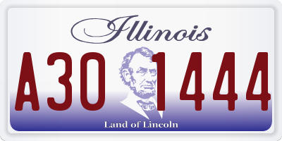 IL license plate A301444