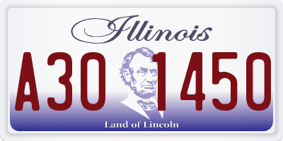 IL license plate A301450