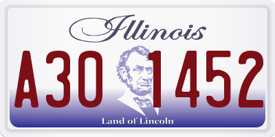 IL license plate A301452