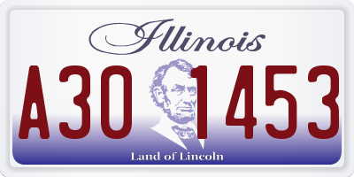 IL license plate A301453