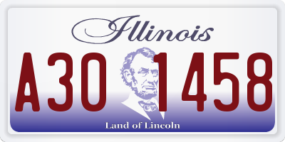 IL license plate A301458